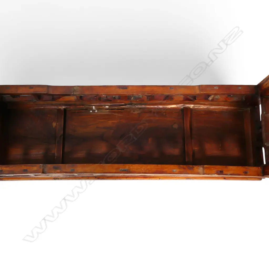 An early 19thC Chinese c.1850 low hardwood bench, Image 1++